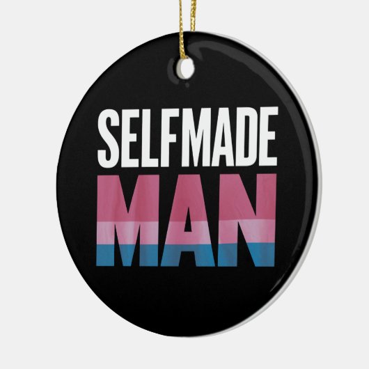 Selfmade Man Transgender Trans Pride Flag Transsex Keramisch Ornament (Links)