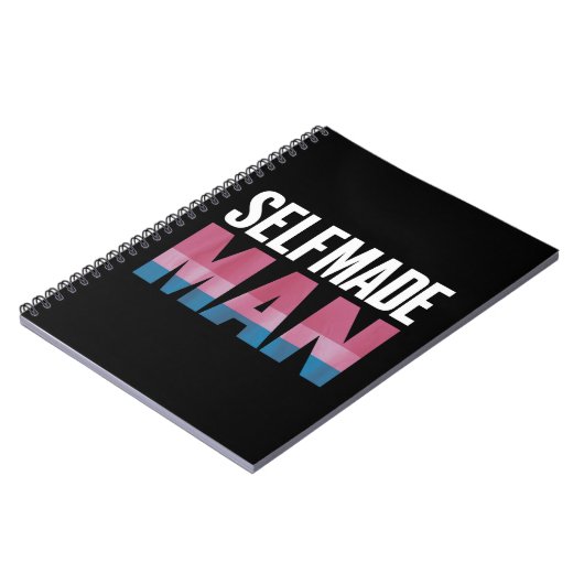 Selfmade Man Transgender Trans Pride Flag Transsex Notitieboek (Linkerzijde)