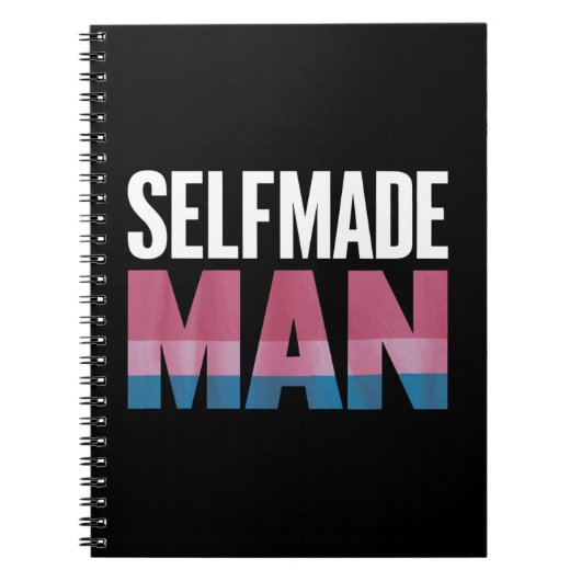 Selfmade Man Transgender Trans Pride Flag Transsex Notitieboek (Voorkant)