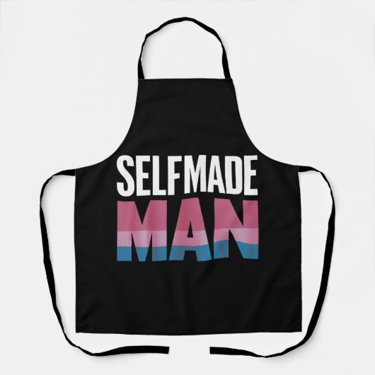 Selfmade Man Transgender Trans Pride Flag Transsex Schort (Voorkant)