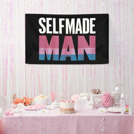 Selfmade Man Transgender Trans Pride Flag Transsex Spandoek (Feest)