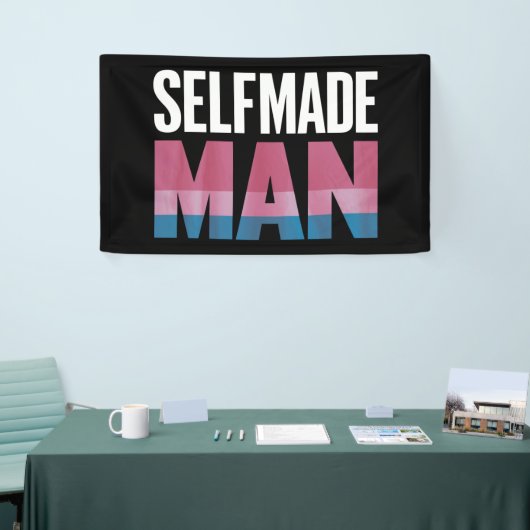 Selfmade Man Transgender Trans Pride Flag Transsex Spandoek (Beurs)