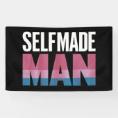 Selfmade Man Transgender Trans Pride Flag Transsex Spandoek (Horizontaal)