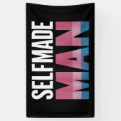 Selfmade Man Transgender Trans Pride Flag Transsex Spandoek (Verticaal)