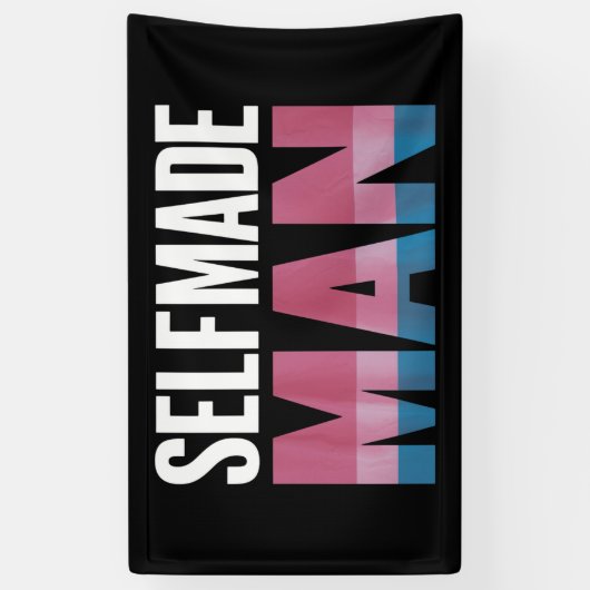 Selfmade Man Transgender Trans Pride Flag Transsex Spandoek (Verticaal)