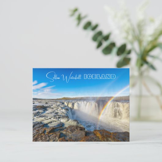 Selfoss Waterfall, IJsland Briefkaart (Staand voorkant)