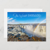 Selfoss Waterfall, IJsland Briefkaart (Voorkant / Achterkant)