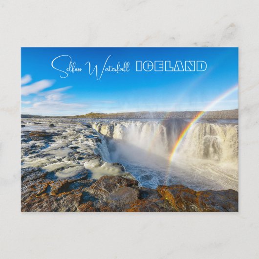 Selfoss Waterfall, IJsland Briefkaart (Voorkant)