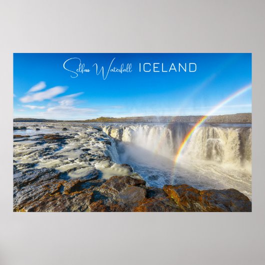 Selfoss Waterfall, IJsland Poster (Voorkant)
