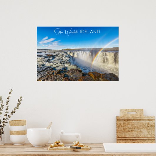 Selfoss Waterfall, IJsland Poster (Keuken)