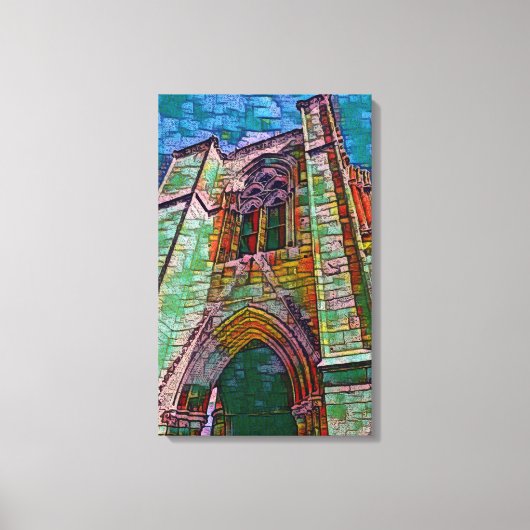 SELIMIYE MOSQUE, schilderij van Nicosia Canvas Afdruk (Voorkant)