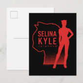 Selina Kyle Catoman Outline Logo Briefkaart (Voorkant / Achterkant)