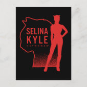 Selina Kyle Catoman Outline Logo Briefkaart (Voorkant)