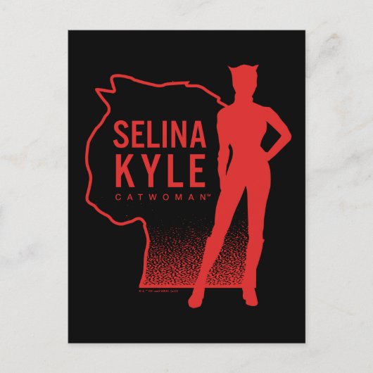 Selina Kyle Catoman Outline Logo Briefkaart (Voorkant)