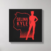 Selina Kyle Catoman Outline Logo Canvas Afdruk (Voorkant)