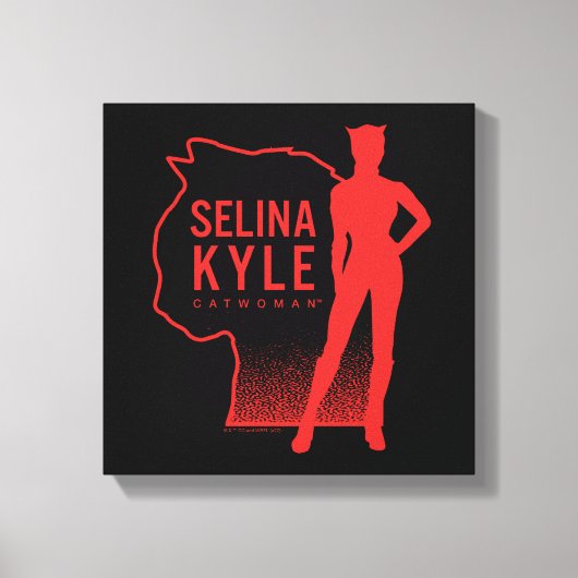 Selina Kyle Catoman Outline Logo Canvas Afdruk (Voorkant)
