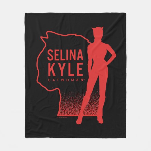 Selina Kyle Catoman Outline Logo Fleece Deken (Voorkant)