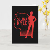 Selina Kyle Catoman Outline Logo Kaart (Gele Bloem)