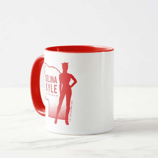 Selina Kyle Catoman Outline Logo Mok (Voorkant links)