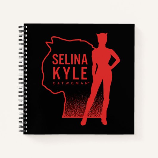 Selina Kyle Catoman Outline Logo Notitieboek (Voorkant)