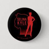 Selina Kyle Catoman Outline Logo Ronde Button 5,7 Cm (Voorkant)