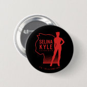 Selina Kyle Catoman Outline Logo Ronde Button 5,7 Cm (Voorkant /achterkant)