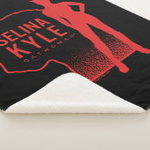 Selina Kyle Catoman Outline Logo Sherpa Deken (3/4)