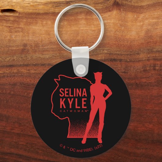Selina Kyle Catoman Outline Logo Sleutelhanger (Voorkant)