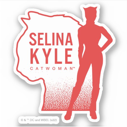 Selina Kyle Catoman Outline Logo Sticker (Voorkant)