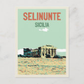 Selinunte, griekse ruïnes illustratie Sicilië Ital Briefkaart (Voorkant)