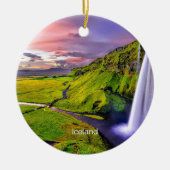 Seljalandfoss, IJsland Keramisch Ornament (Voorkant)