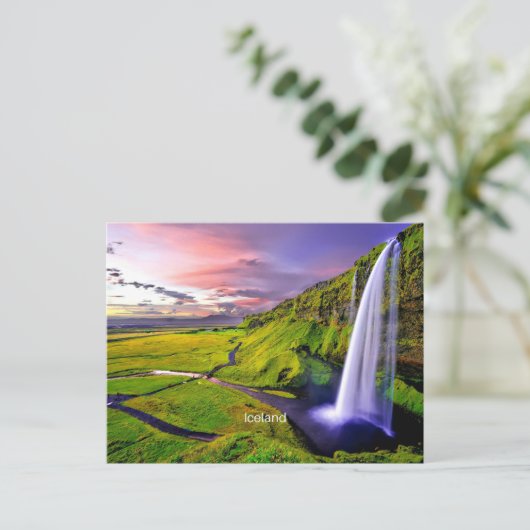 Seljalandfoss, IJslands Briefkaart (Staand voorkant)
