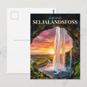 Seljalandsfoss IJsland Briefkaart (Voorkant / Achterkant)