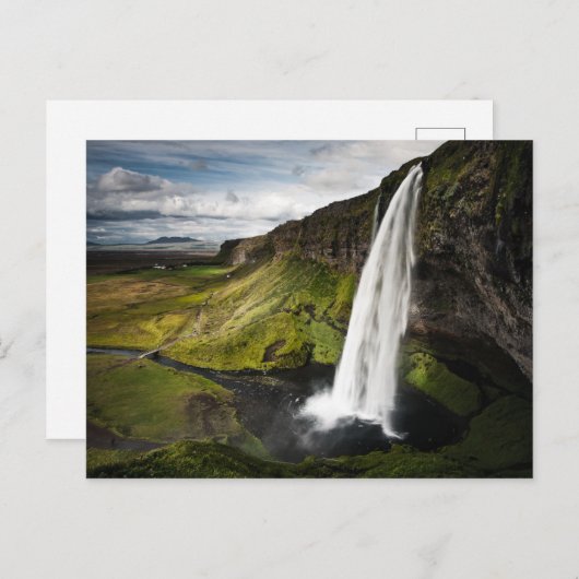 Seljalandsfoss Waterfall | IJsland Briefkaart (Voorkant / Achterkant)