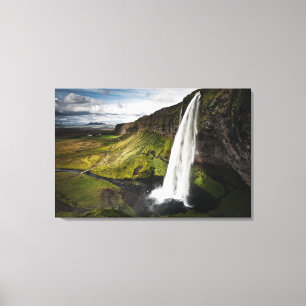 Seljalandsfoss Waterfall   IJsland Canvas Afdruk
