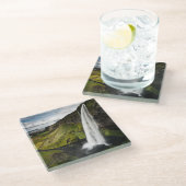 Seljalandsfoss Waterfall | IJsland Glazen Onderzetter (Schuin)