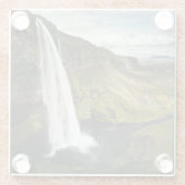 Seljalandsfoss Waterfall | IJsland Glazen Onderzetter (Achterkant)