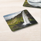 Seljalandsfoss Waterfall | IJsland Kartonnen Onderzetters (Schuin)