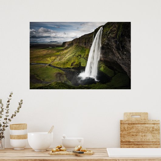 Seljalandsfoss Waterfall | IJsland Poster (Keuken)