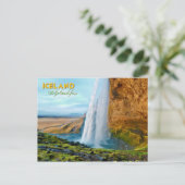 Seljalandsfoss Waterfall in IJsland Briefkaart (Staand voorkant)