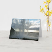 Seljalandsfoss Waterfall in IJslands wenskaart Kaart (Gele Bloem)