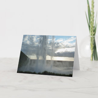 Seljalandsfoss Waterfall in IJslands wenskaart Kaart