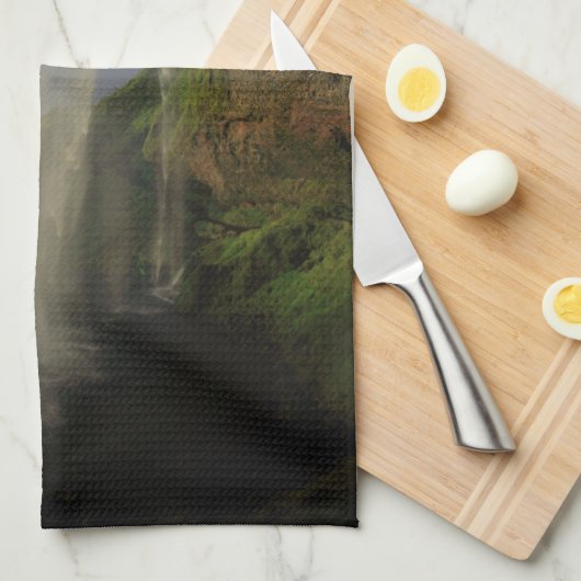 Seljalandsfoss waterval, IJsland Theedoek (Quarter Fold)