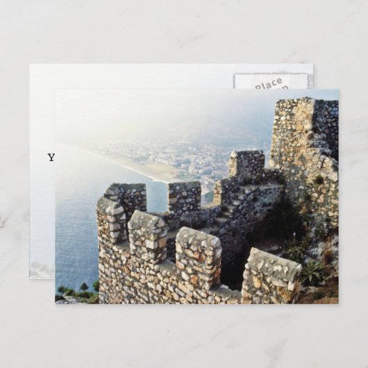 Seljuk RamParts, Alanya - 1221 A.D. Briefkaart (Voorkant / Achterkant)
