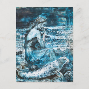 Selkie Celtic Shape-shifting Seal Briefkaart