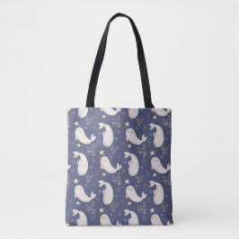 Selkie Kunstprint | Whimsische Oceaan Illustratie Tote Bag