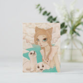 Selkie - Mermaid with Seals briefkaart (Staand voorkant)