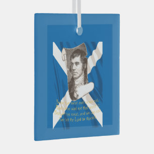 Selkirk Grace Burns Night Citaat En Saltire Glas Ornament