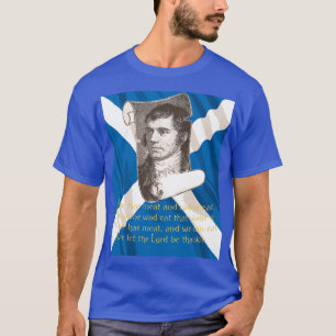 Selkirk Grace Burns Night citaat en Saltire T-shirt