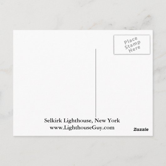 Selkirk Lighthouse, Briefkaart van New York (Achterkant)